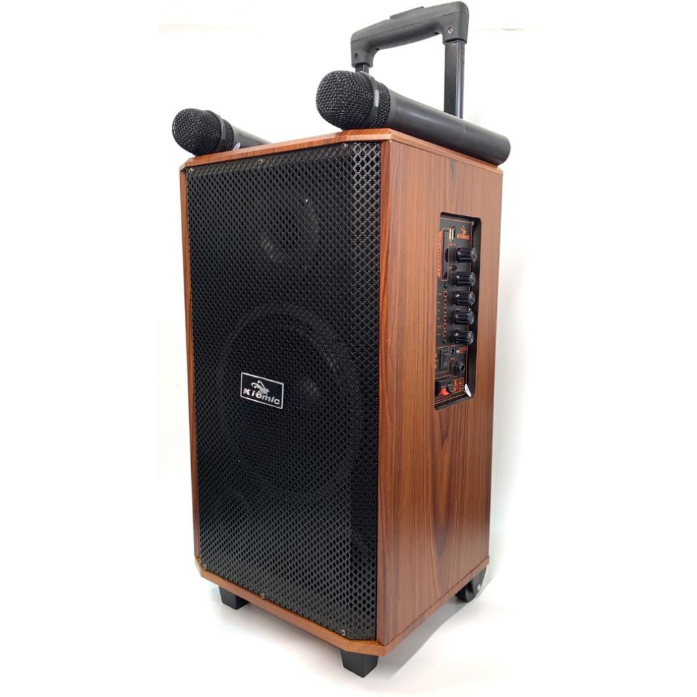 Loa Vali Kéo Di Động Karaoke Bluetooth Kiomic K88 Âm Thanh Siêu Đỉnh(Tặng 2 micro không dây hát cực 