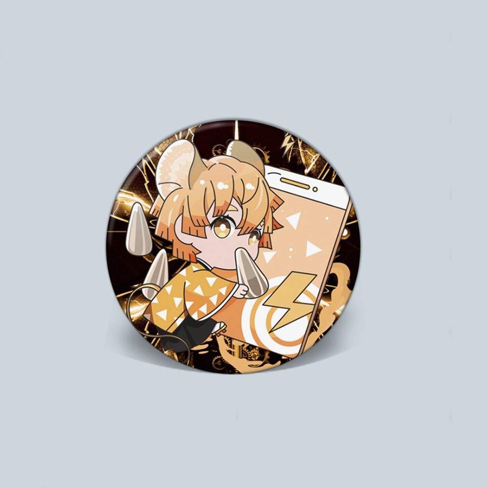 Huy hiệu cài áo in hình Kimetsu no Yaiba - Thanh Gươm Diệt Quỷ anime chibi xinh xắn dễ thương m03