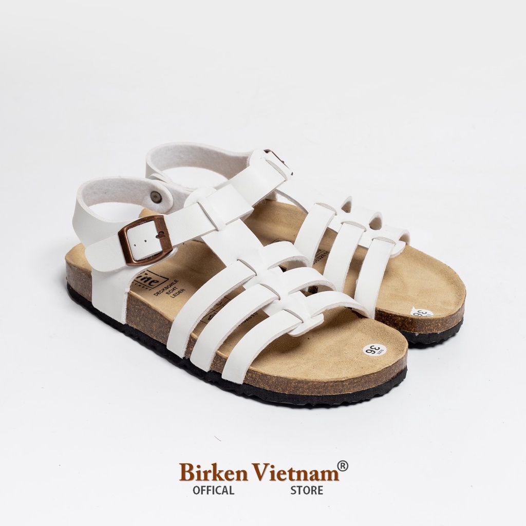 PU12 - Sandal Birken Đế Trấu Thiết Kế Quai xăngđan xỏ ngón Da PU cao cấp Unisex Nam Nữ Bioline Vietnam