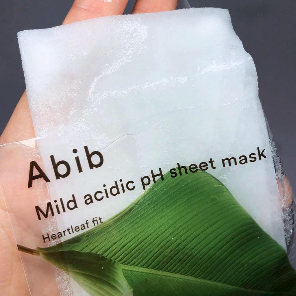 - Abib Mild Acidic pH Sheet Mask Heartleaf fit - Mặt na chuyên phục hồi sâu da nhạy cảm, tổn thương