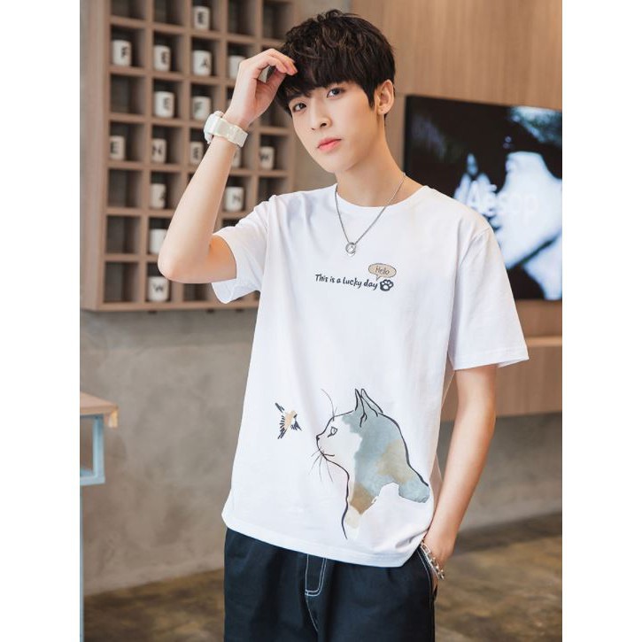 Áo thun tay lỡ Unisex MÈO CUTE Ones Sze chuẩn  ATL157 | BigBuy360 - bigbuy360.vn