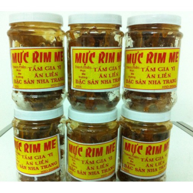 1 hũ mực rim me, mực rim sa tế Nha Trang loại 1 (Lọ 300 gram)