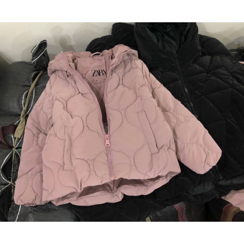 Áo phao cho bé, áo khoác phao ZARA cho bé gái siêu ấm