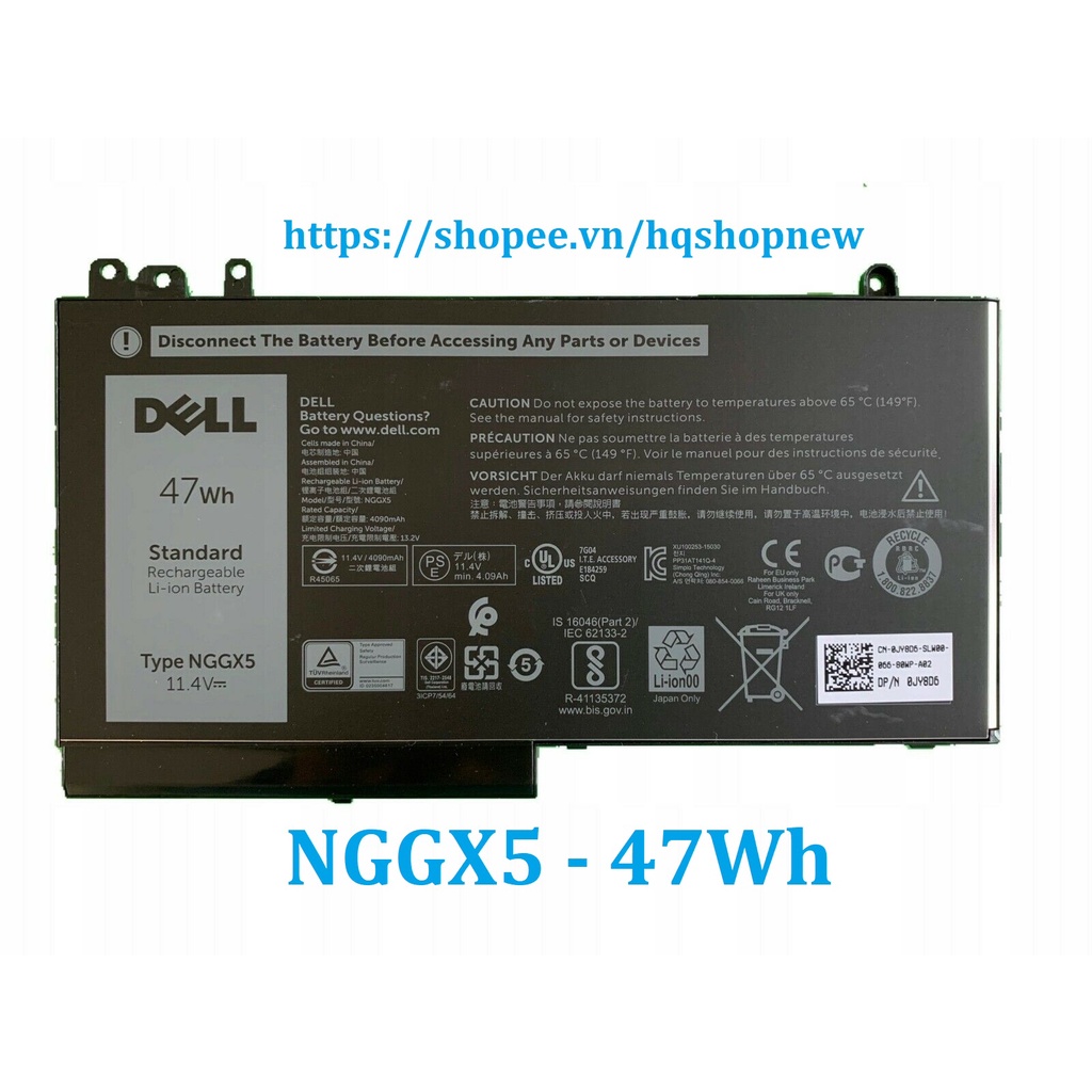 ⚡️Pin Laptop Dell Latitude E5470 E5570 E5270 NGGX5 6MT4T WJ5R2 RDRH9 JY8D6 47Wh 62Wh 84Wh