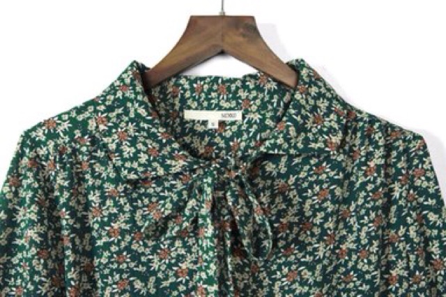 Đầm Mixxo tay dài cổ nơ