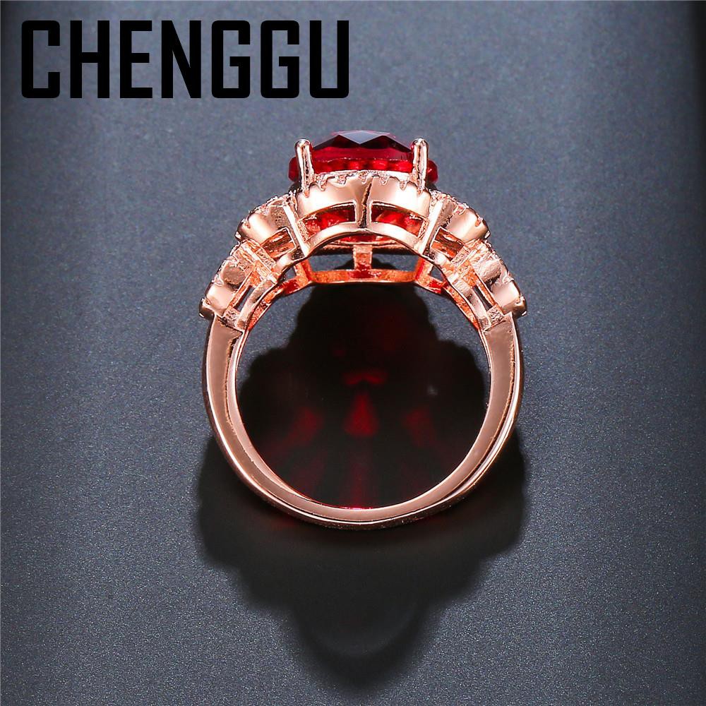 Nhẫn Đính Đá Ruby Peridot 14k Màu Vàng Hồng Tự Nhiên Thời Trang 2019 Cho Nữ