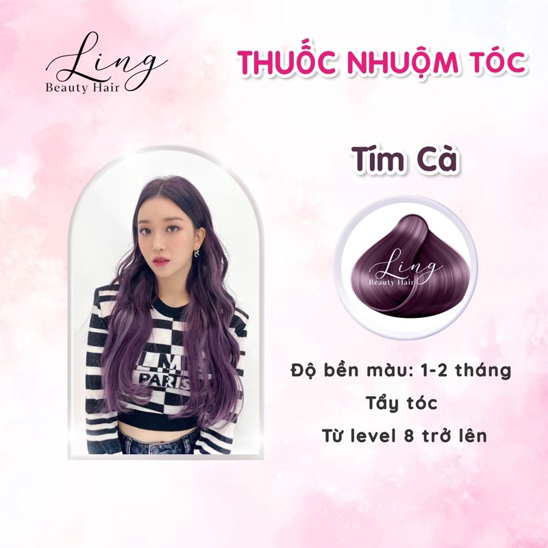 [ TẨY TÓC ] Thuốc nhuộm tóc màu TÍM KHÓI