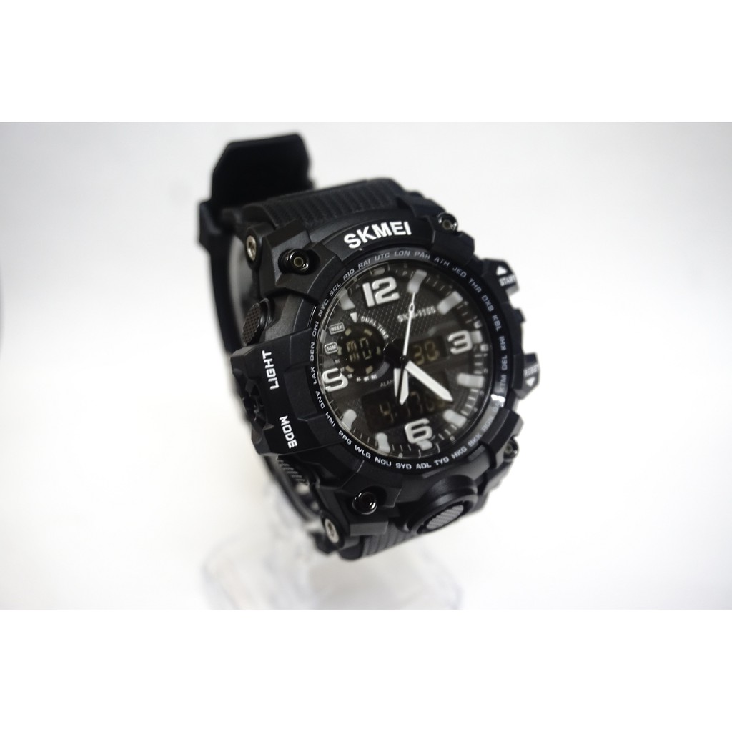 Đồng hồ nam Skmei 1155 dây cao su mặt tròn kiểu dáng thể thao | BigBuy360 - bigbuy360.vn