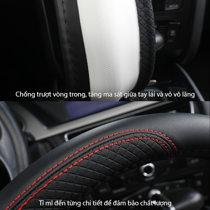Bọc Vô Lăng Da Cao Cấp - Da Mềm Mại Chắc Tay Lái