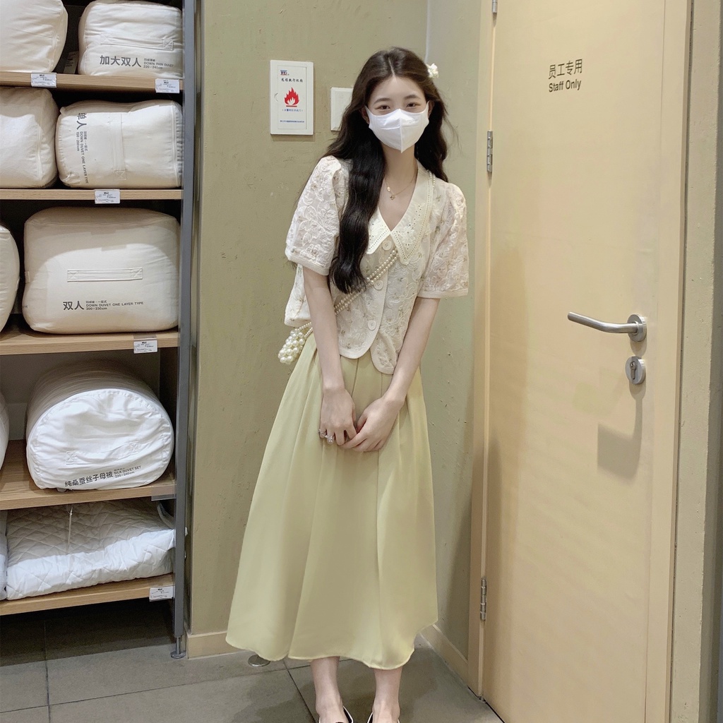 Áo Sơ Mi Ngắn Tay Cổ Búp Bê Phong Cách Pháp Thời Trang Mùa Hè Mới Cho Nữ