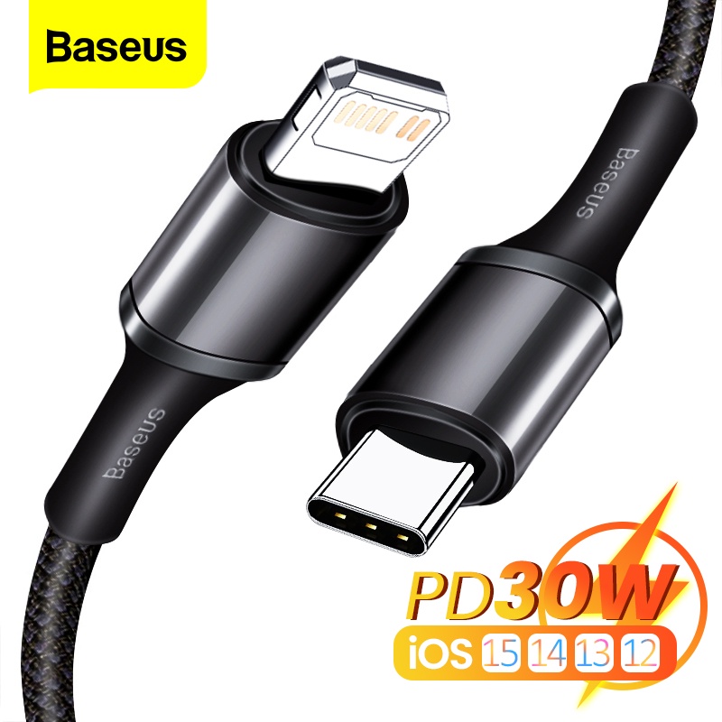Cáp Sạc Nhanh Baseus 30W PD USB Type C Cho iPhone 14 13 12 Pro Max