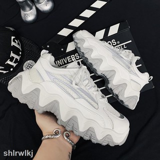 Giày Thể Thao Tăng Chiều Cao Phối Màu Dạ Quang Cá Tính Cho Nam