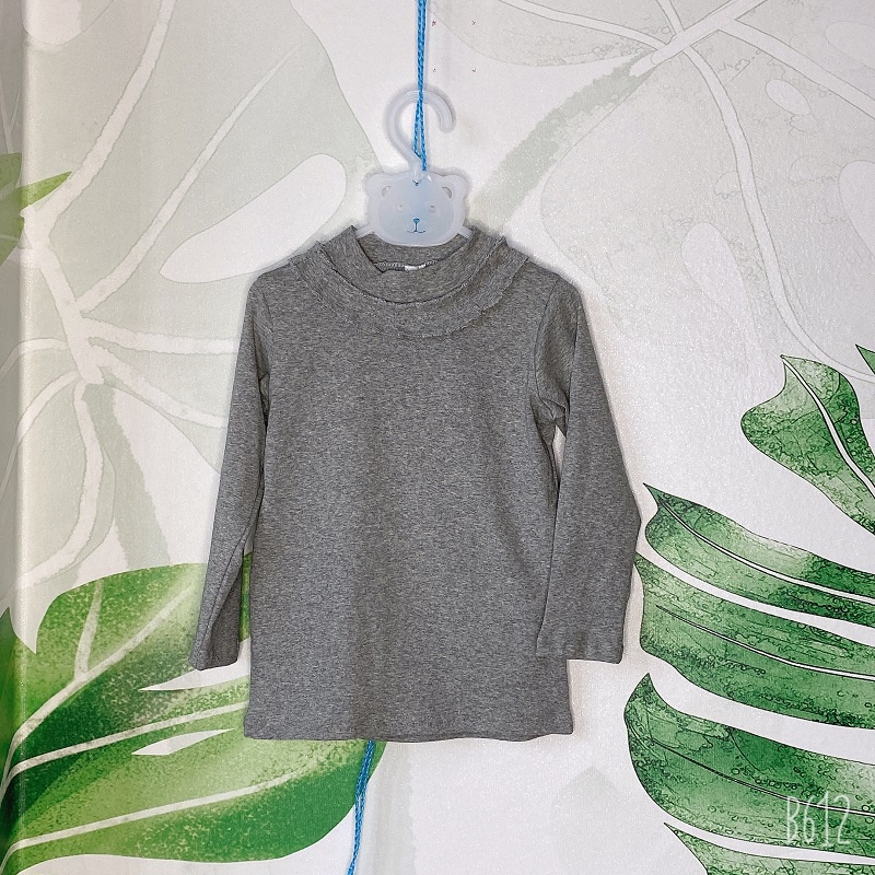 Áo giữ nhiệt áo cotton len cổ 3 phân bèo cổ cho bé gái 12-30kg 7 mầu XHN1099