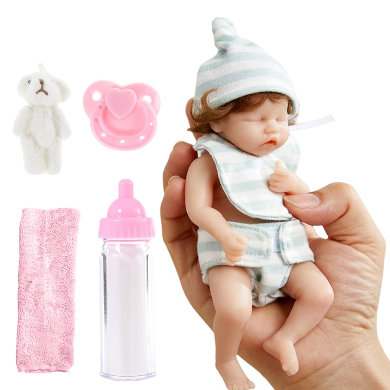 Búp Bê Em Bé Đang Ngủ Bằng Silicon Vinyl Mềm Mại Kích Thước 3 +