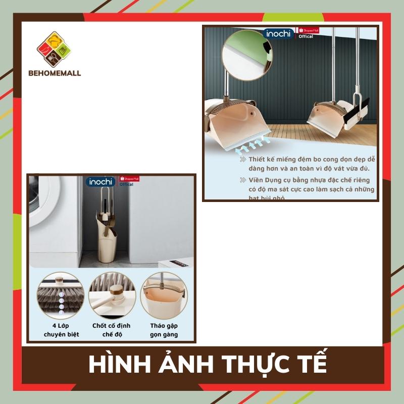 Chổi quét nhà kèm xẻng hốt rác Inochi chổi cước quét nhà tiện lợi BEHOMEMALL
