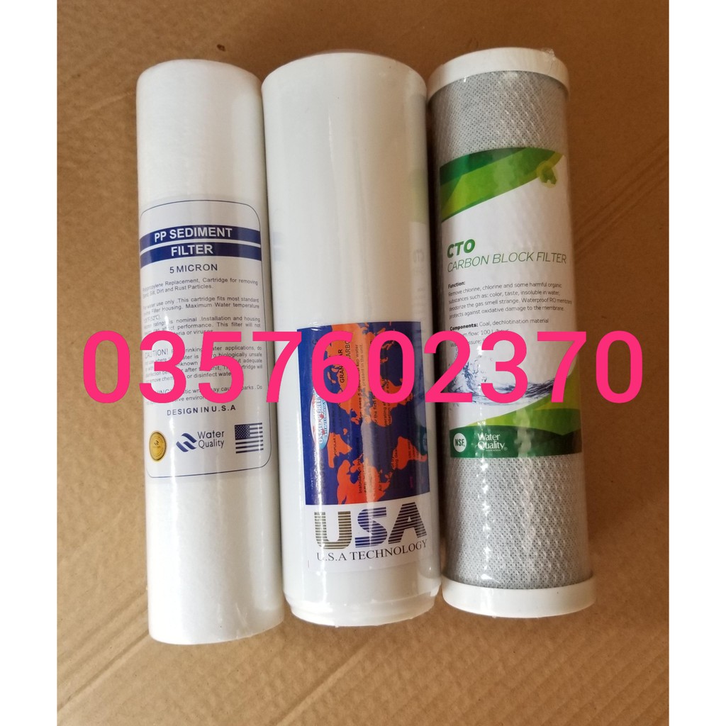 [FREESHIP 99K]_Bộ ba lõi lọc nước số 1 2 3 ly lọc 10 inch và 2 lõi lọc nước số 1 PPF 10inch | BigBuy360 - bigbuy360.vn