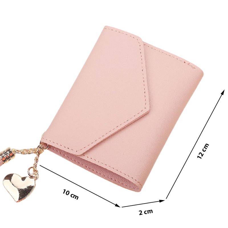 Ví Nữ 💜𝗙𝗥𝗘𝗘𝗦𝗛𝗜𝗣 💜Ví Nữ Mini Cầm Tay Gập 3 Nhỏ Gọn Tua Rua Trái Tim Siêu Đẹp Nhiều Ngăn Tiện Dụng VD02 - VIMITA | BigBuy360 - bigbuy360.vn