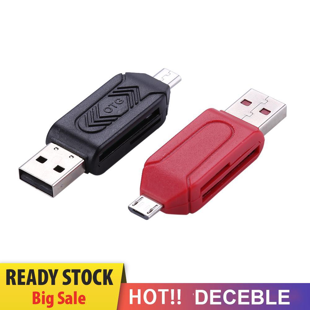 Đầu Đọc Thẻ Nhớ Usb 2.0 Otg Tf / Sd Đa Năng 2 Trong 1