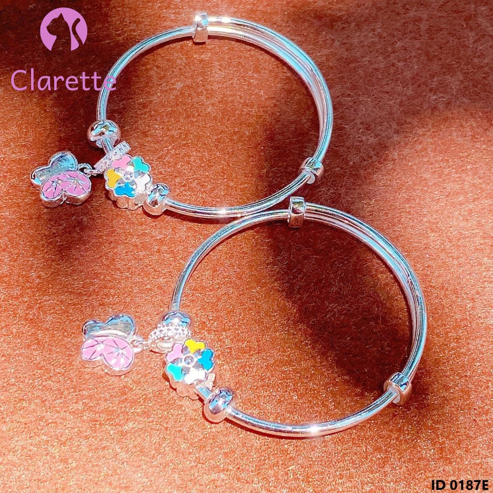 Lắc bạc cho bé hình bướm Clarette 0187E