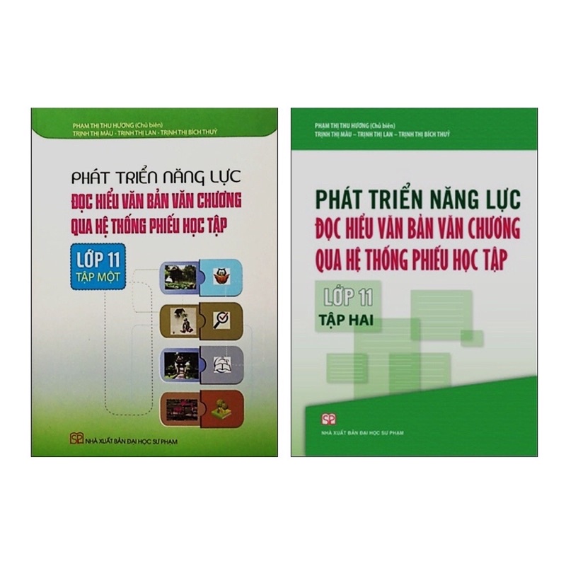 Sách - (Combo 2 tập) Phát Triển Năng Lực Đọc Hiểu Văn Bản Văn Chương Qua Hệ Thống Phiếu Học Tập Lớp 11