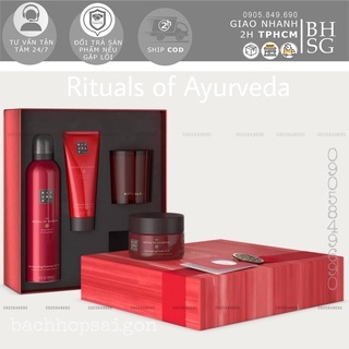 [gift set] quà tặng cao cấp tắm dưỡng thể và nến thơm luxury Rituals gift set Ayurveda