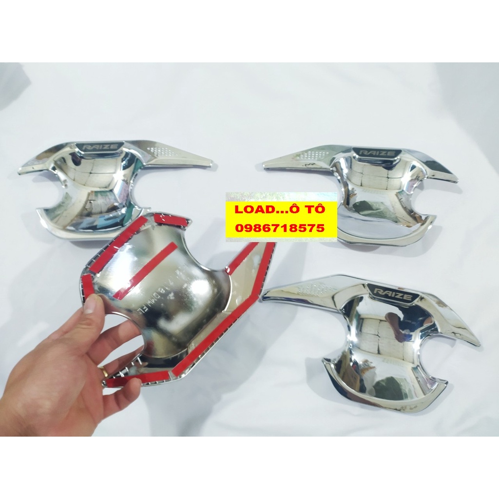 Ốp Hõm Cửa Xe Toyota Raize 2022-2021 Mẫu Mạ Crom Sáng Bóng Cao Cấp