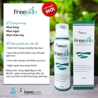 Xịt mụn lưng freeskin chai 80ml