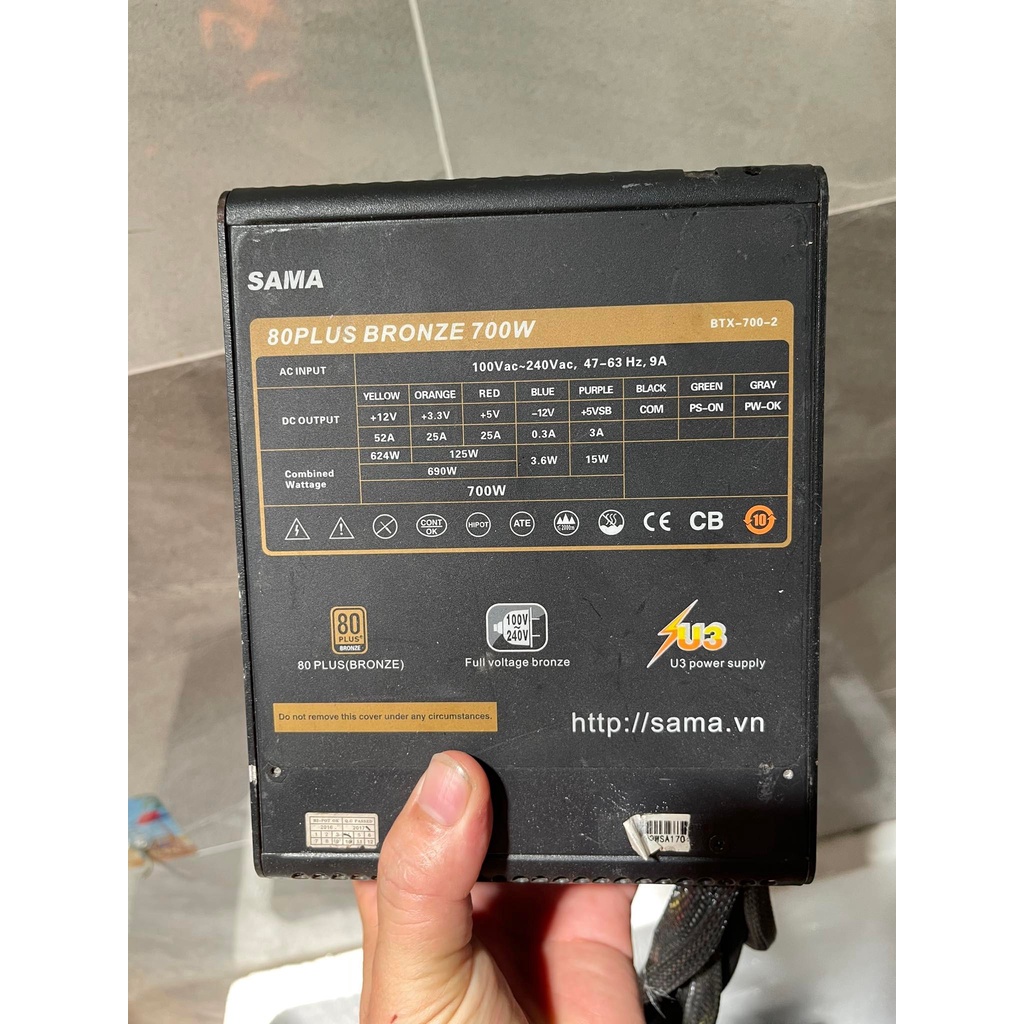 NGUỒN SAMA 700W – 80 Plus Gold