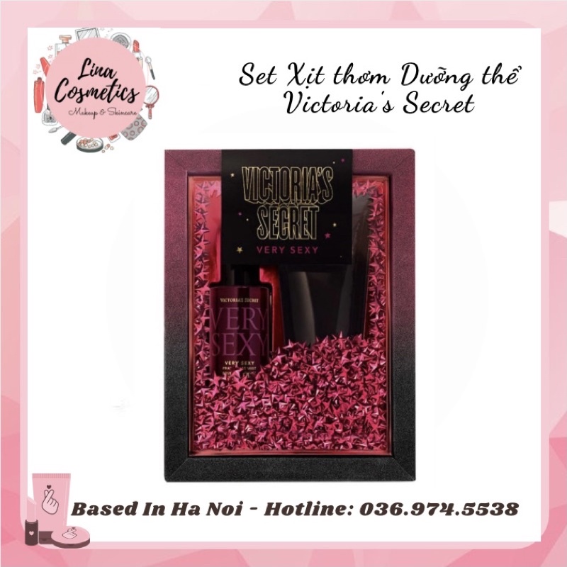 Bộ Xịt Thơm Dưỡng Thể Victoria’s Secret Mini Mist Lotion Gift Set 75ml x 2