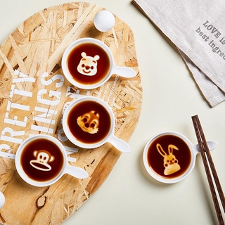 Đĩa đựng nước sốt làm từ gốm sứ hình tròn thiết kế sáng tạo