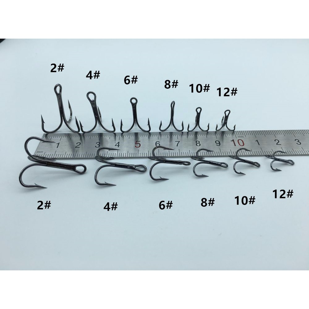 Set 500 Lưỡi Câu Cá Thép Cacbon Cao Cấp size 2# 4# 6# 8# 10# 12#