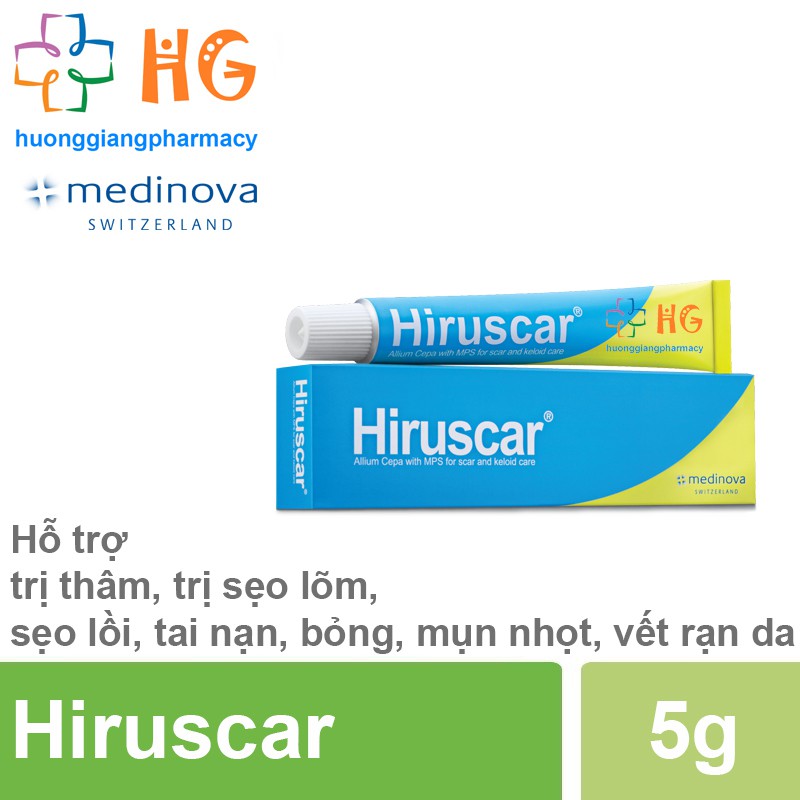 Hiruscar - Gel bôi chuyên sẹo lõm, sẹo lồi (Tub 5g)