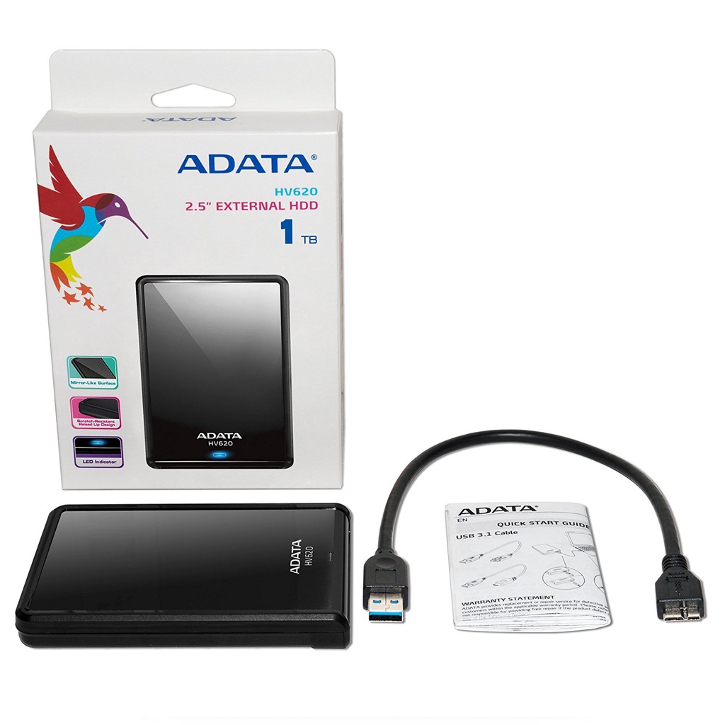 Ổ Cứng Di Động HDD ADATA HV620S 1TB USB 3.1
