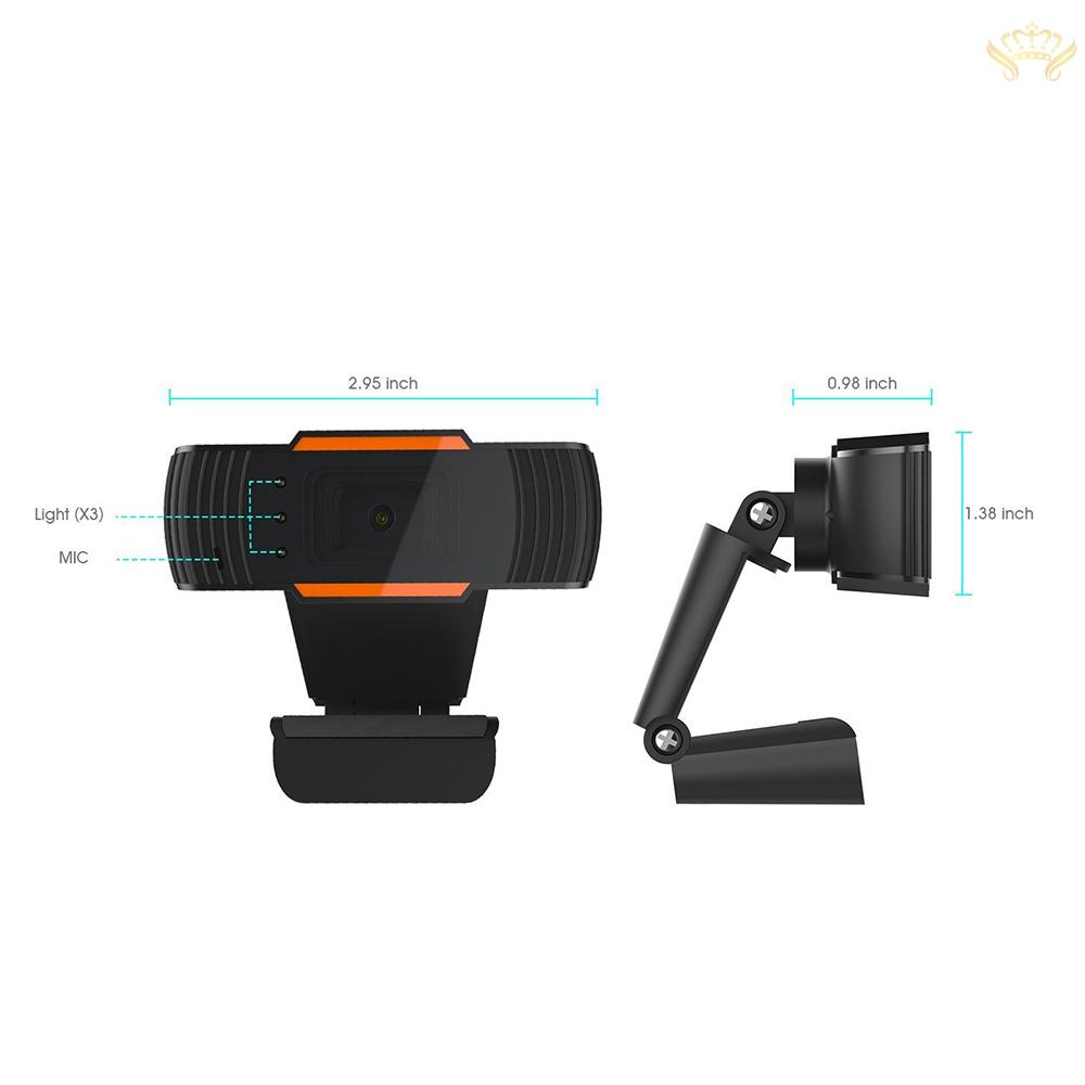 Mới Webcam Hxsj A870C3 Usb 480p Tích Hợp Micro Hấp Thụ Âm Thanh Cho Pc Laptop