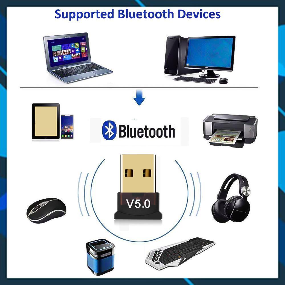 USB Bluetooth 5.0 cho PC -USB Bluetooth Máy tính kết nối 20m V5.0 [TIỆN DỤNG]