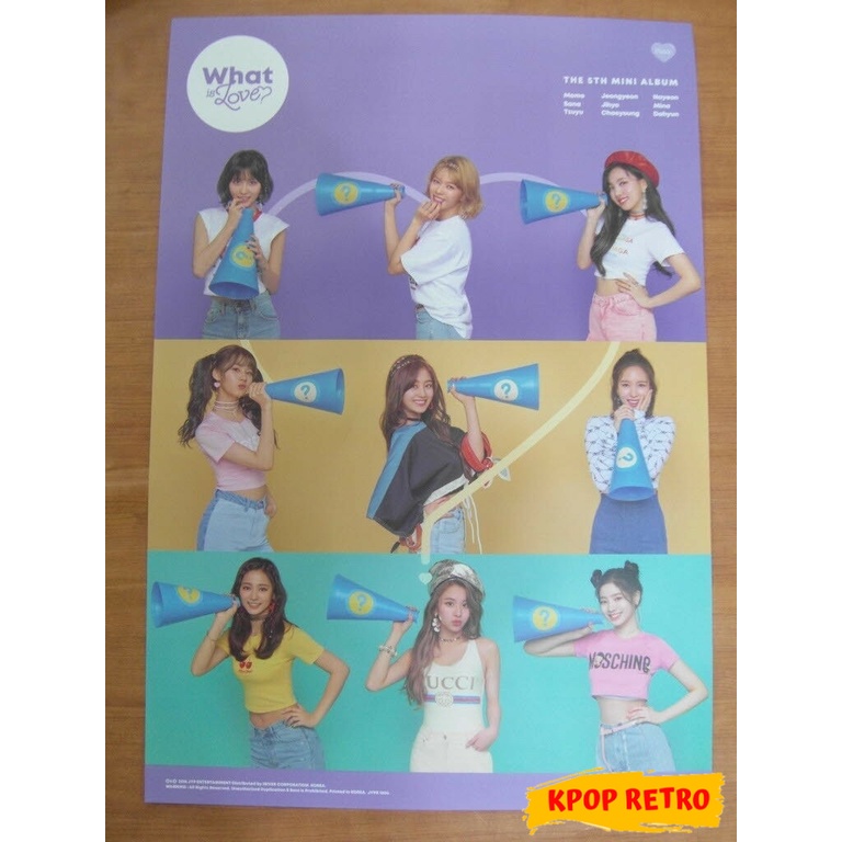 Poster TWICE official, chính hãng, có sẵn, hình ca sĩ, poster album, áp phích, tranh treo tường, fancy, signal, coaster