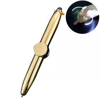 Vinv Đa Chức Năng Kim Loại Finger Gyro Spinner Con Quay Hồi Chuyển Bút Light Ball Pen Shape Làm Giảm Căng Thẳn_123Lifevn