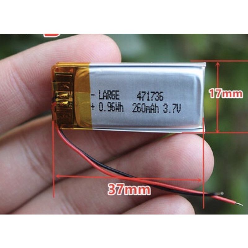 Pin lipo lithium 3.7v 360mah 260mah