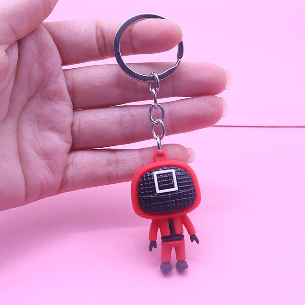 Móc Khóa Hình Tròn / Vuông Phong Cách Hàn Quốc Thời Trang Cho Nam Và Nữ