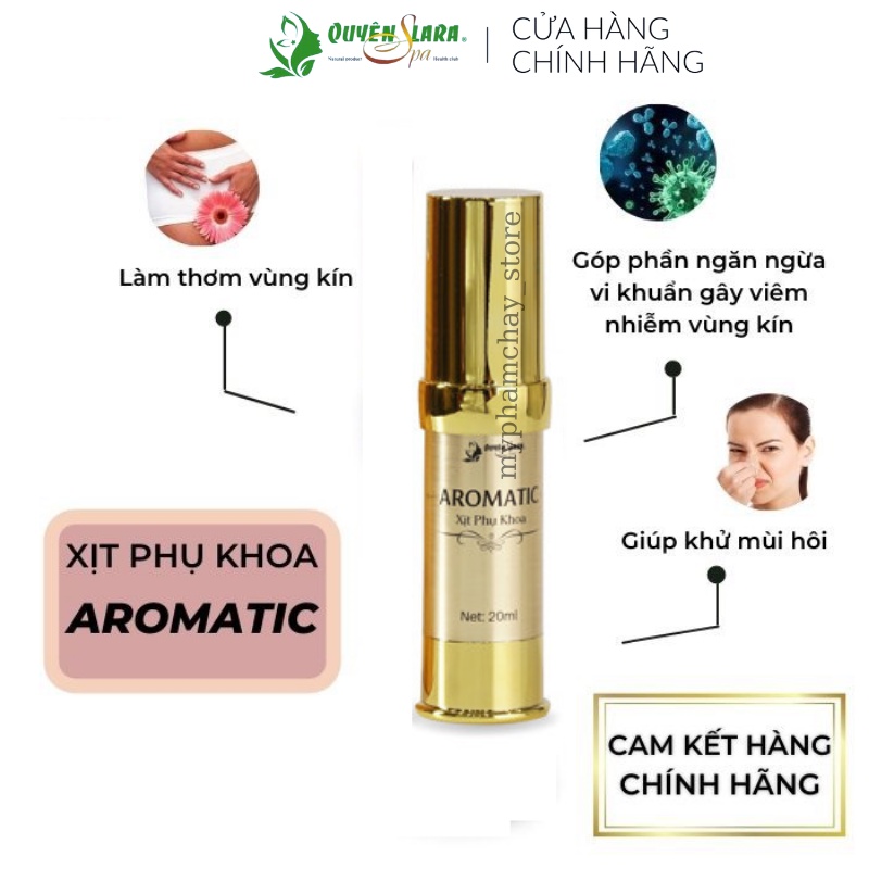 Xịt Phụ Khoa Aromatic Quyên Lara,Hương Thơm Quyến Rũ Khử Mùi Hôi,Làm Thơm,Hồng,Se Khít Cô Bé Dạng Xịt 20ml