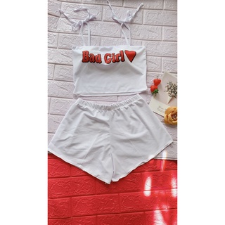 Sét bộ in chữ badgirl hot hit gồm sét 2 món