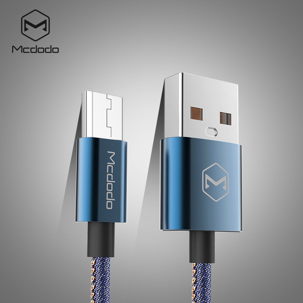 Cáp Sạc Nhanh Mcdodo Micro USB Dạng Móc Khóa Vải Denim 15cm