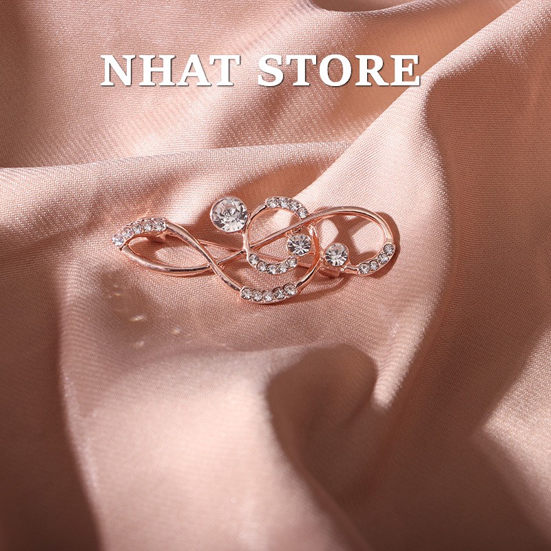 Cài áo Hàn Quốc hình nốt nhạc, ghim cài áo nam nữ Nhatstore