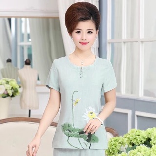 Bộ lanh đũi siêu mát trung tuổi