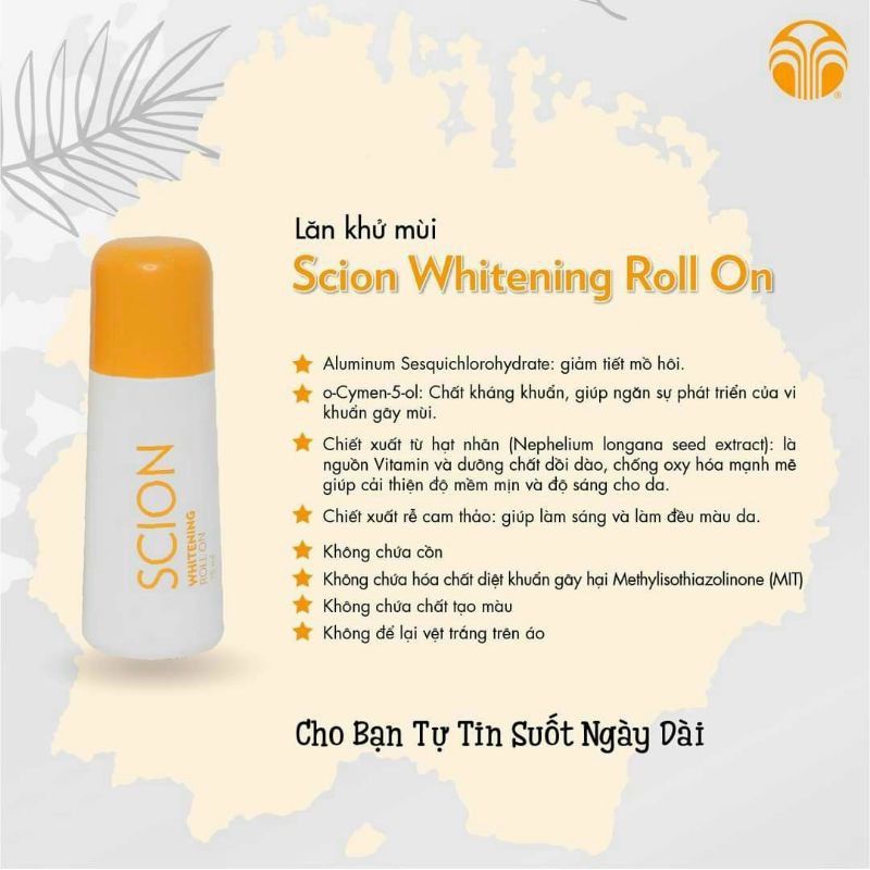 Lăn khử mùi cơ thể Scion Nu Skin pure white roll