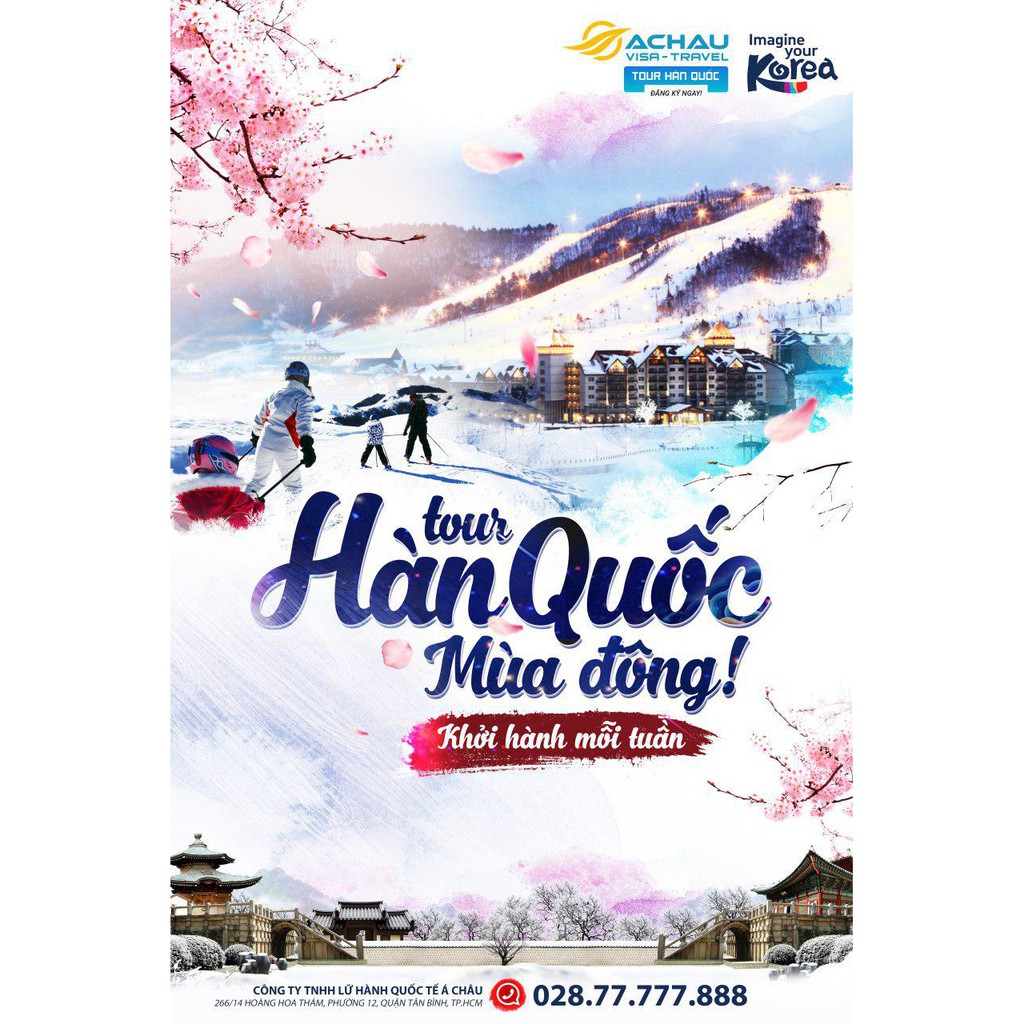 Tour Du Lịch Hàn Quốc 5N4Đ (Seoul – Trượt tuyết - Nami)