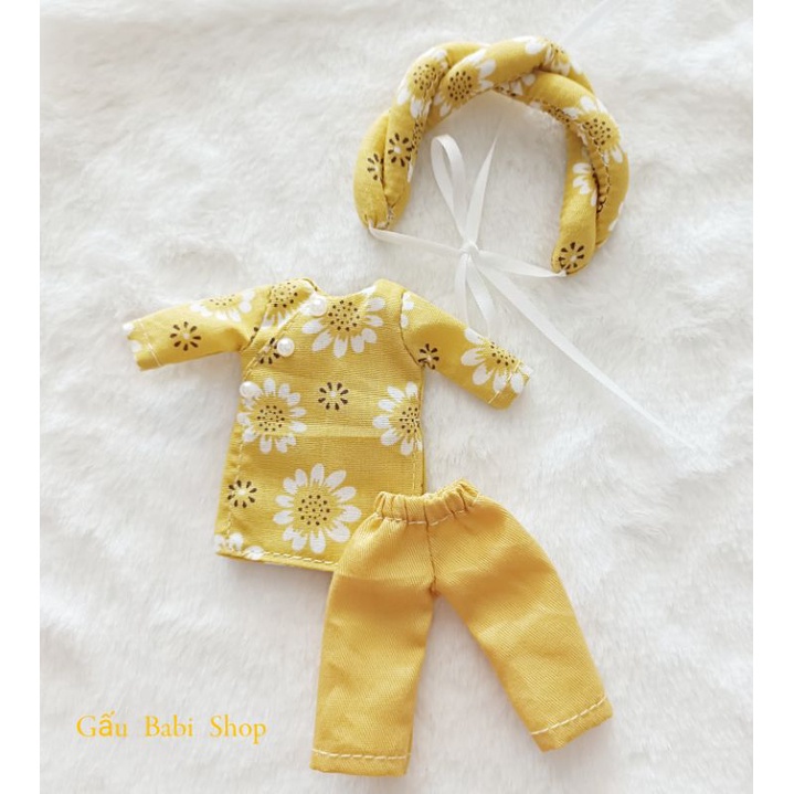 Set áo dài cho búp bê size ob11,ddf,ymy, 1/8 bjd, bru, baboliy, 1/6 blythe, babies, xinji, animator