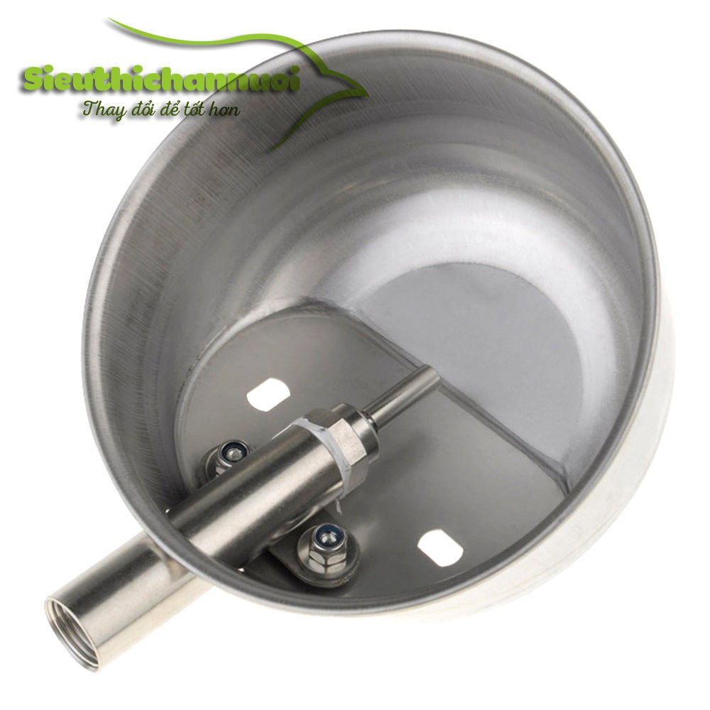 Máng uống tự động cho heo bằng inox size 13 cm