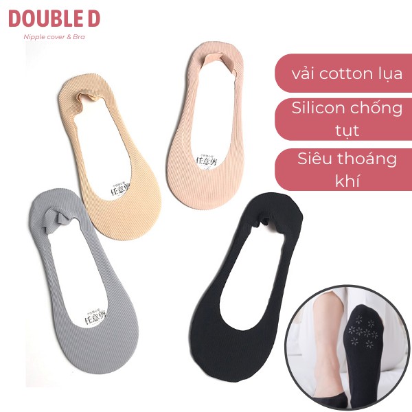 Tất vớ lười nữ tất đi giày búp bê, giày lười, đệm cao su chống tụt và đệm cao su chống trượt cao cấp