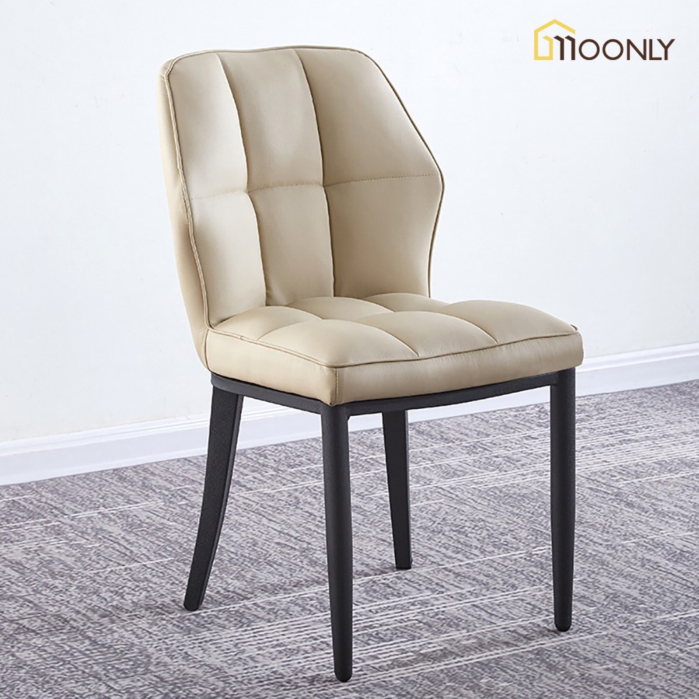 Nội Thất Moonly Ghế Ăn Thư Giãn HERA 6 Múi Bọc Da Chân Sắt Nhập Khẩu Cao Cấp Kích thước 45*53*91cm - Hàng Có Sẵn